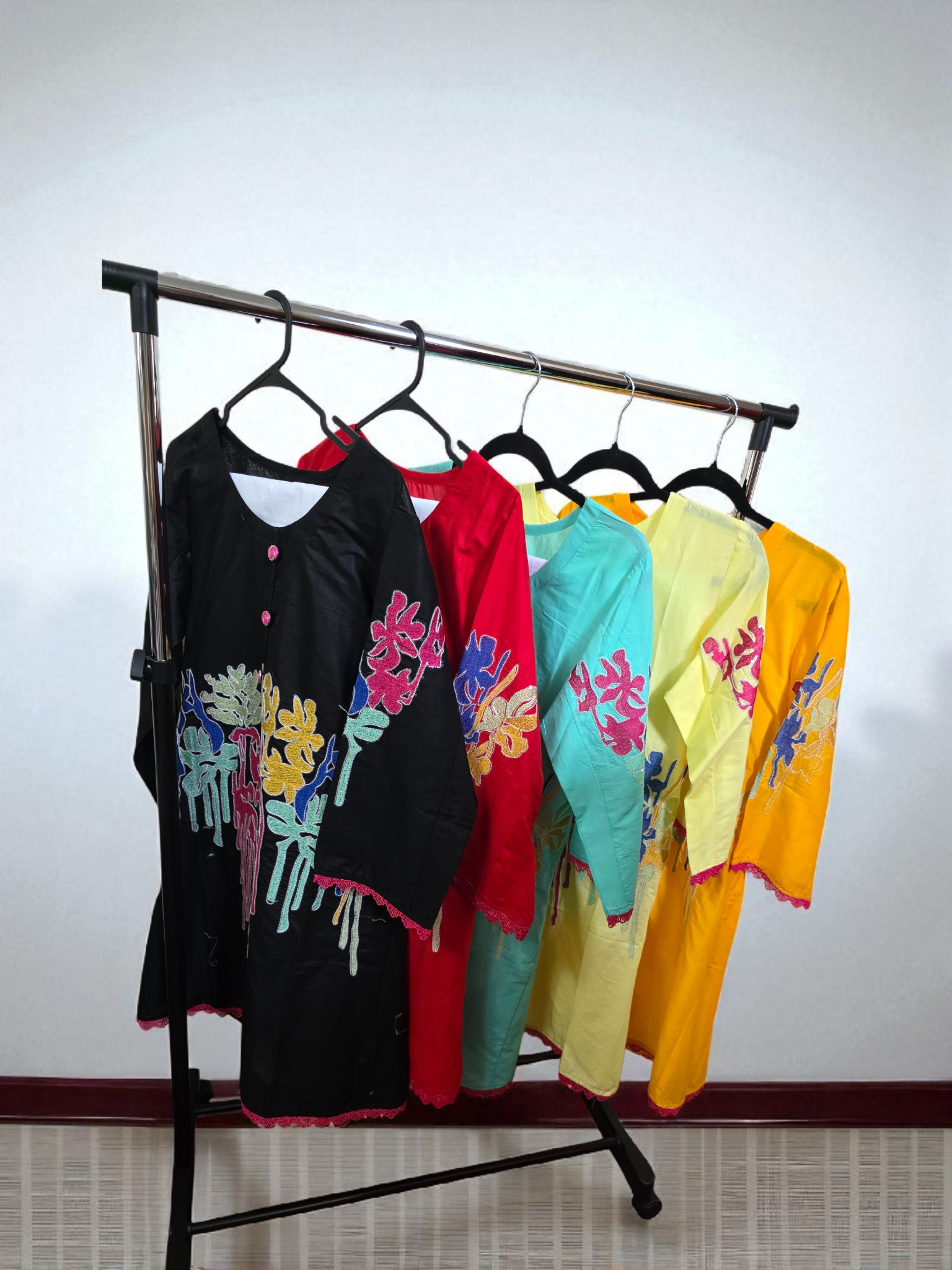 2pc coord frock style Kurti set, cotton