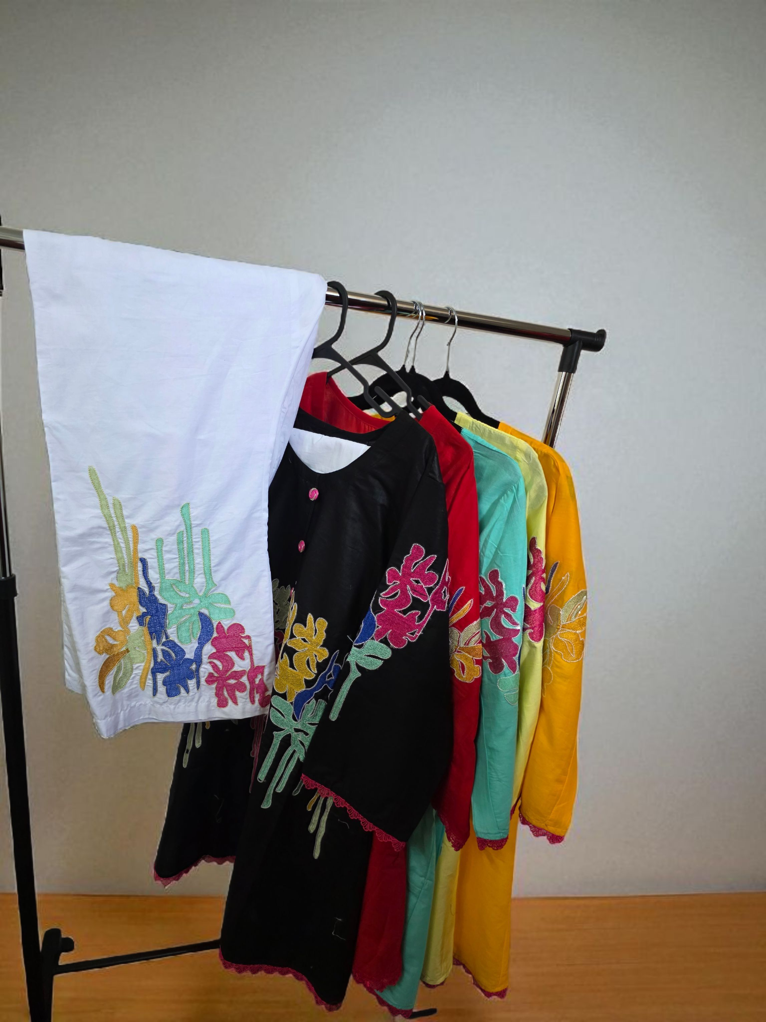 2pc coord frock style Kurti set, cotton