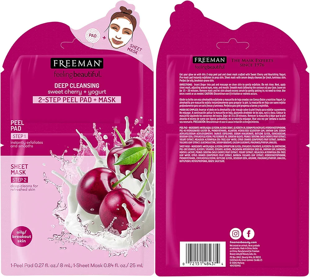 Freeman Deep Cleansing 2-Steps Peel Pad & Mask