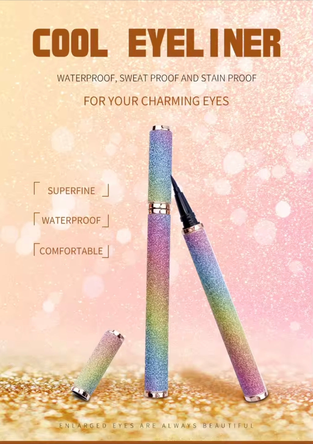 Eyelash Glue Pen Eyeliner. Self-adhesive, Black