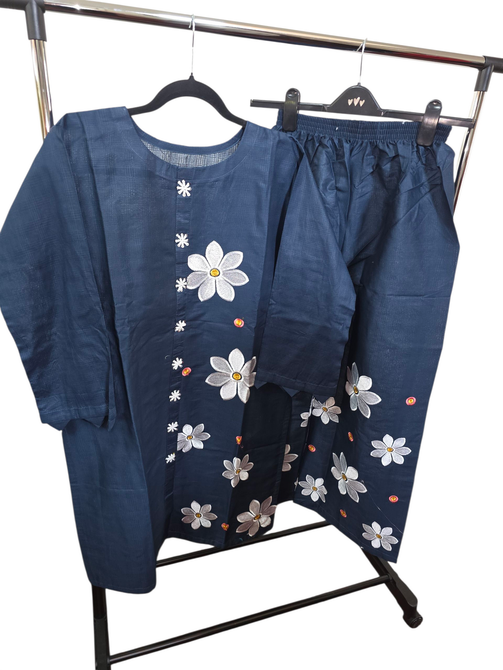 Floral 2pc coord asian set, cotton