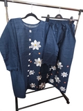 Floral 2pc coord asian set, cotton